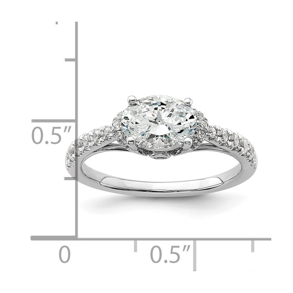 14K White Gold Lab Grown Diamond VS/SI FGH Semi-mount Engagement Rin