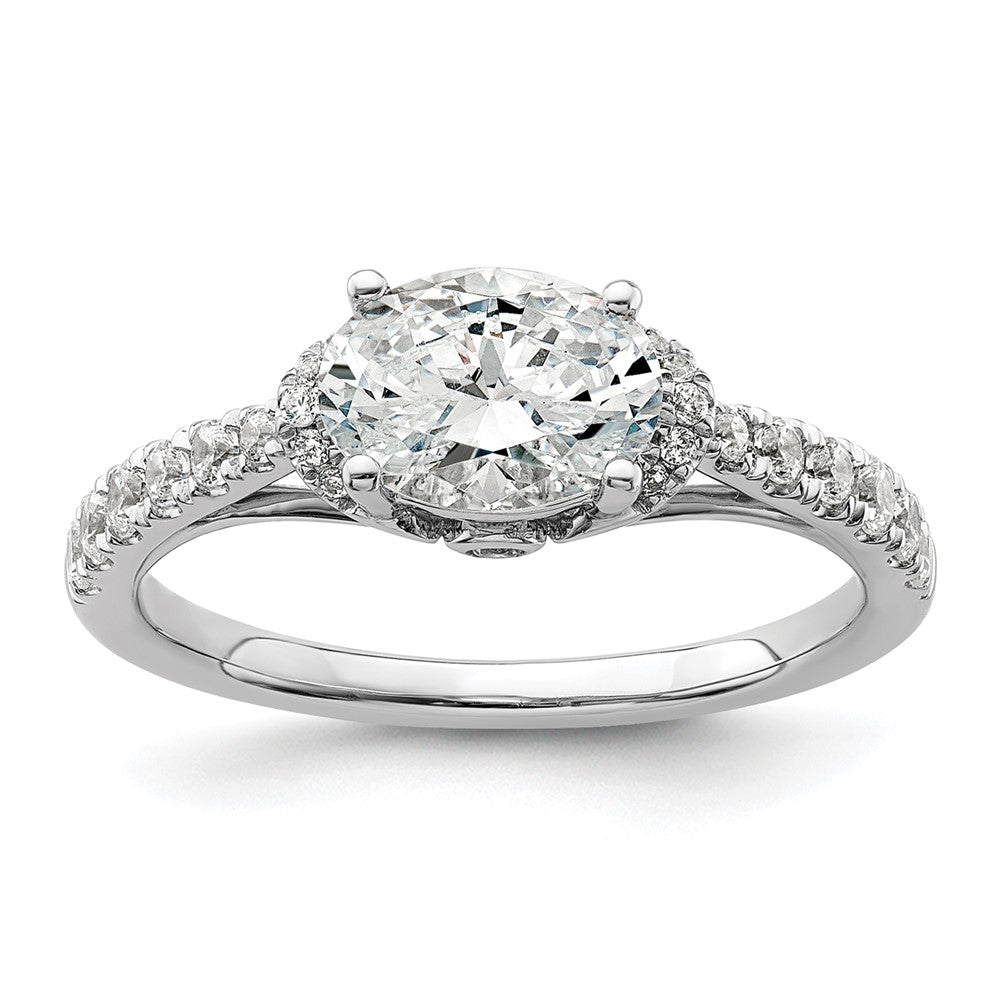 14K White Gold Lab Grown Diamond VS/SI FGH Semi-mount Engagement Rin