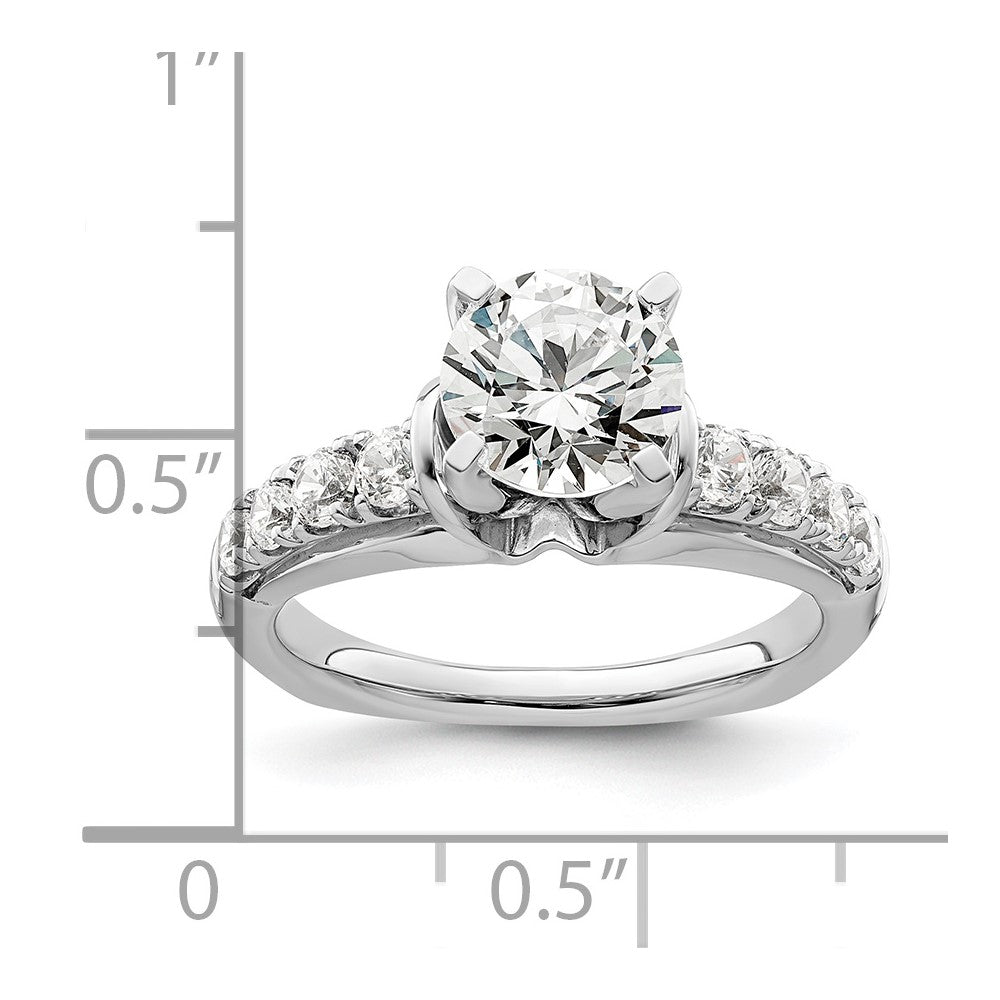 14K White Gold Lab Grown Diamond VS/SI FGH Semi-mount Engagement Rin