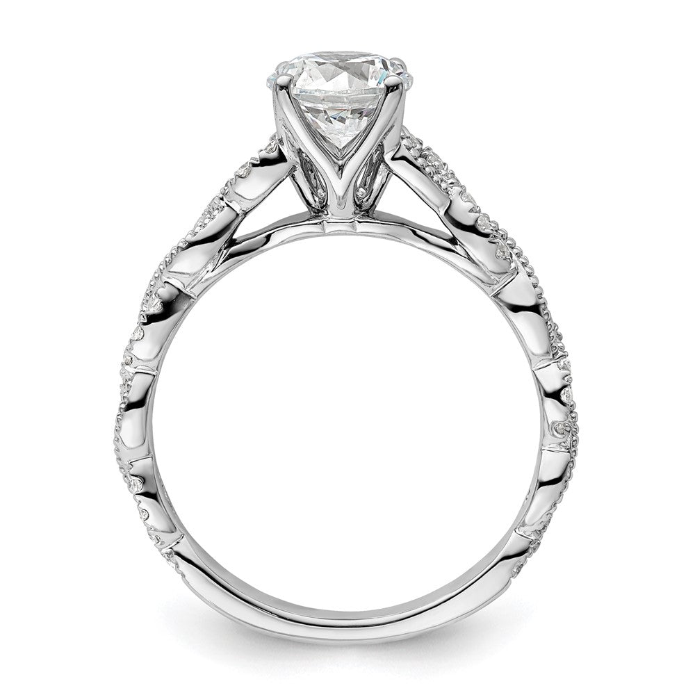 14K White Gold Lab Grown Diamond VS/SI FGH Semi-mount Engagement Rin