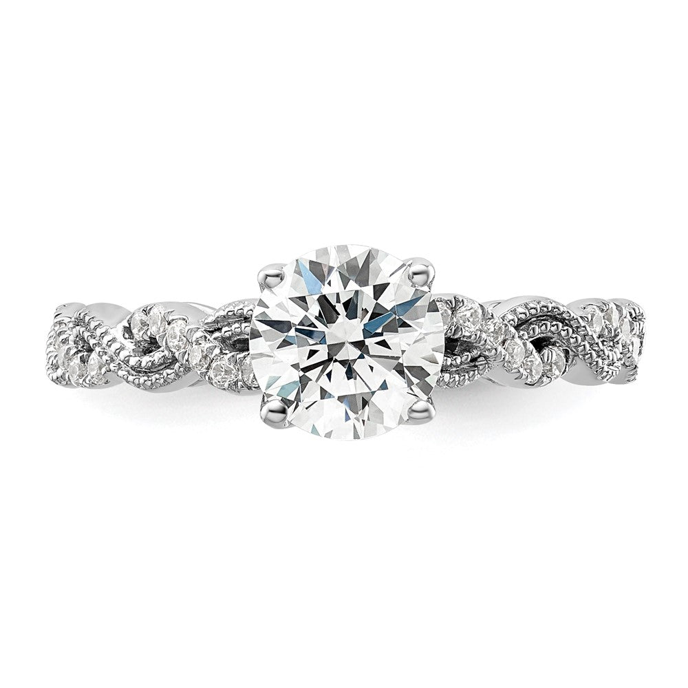 14K White Gold Lab Grown Diamond VS/SI FGH Semi-mount Engagement Rin