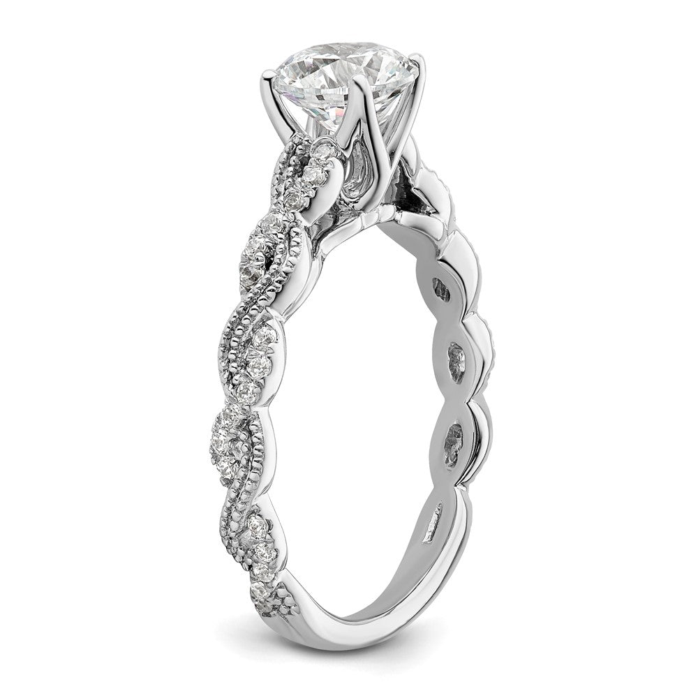 14K White Gold Lab Grown Diamond VS/SI FGH Semi-mount Engagement Rin