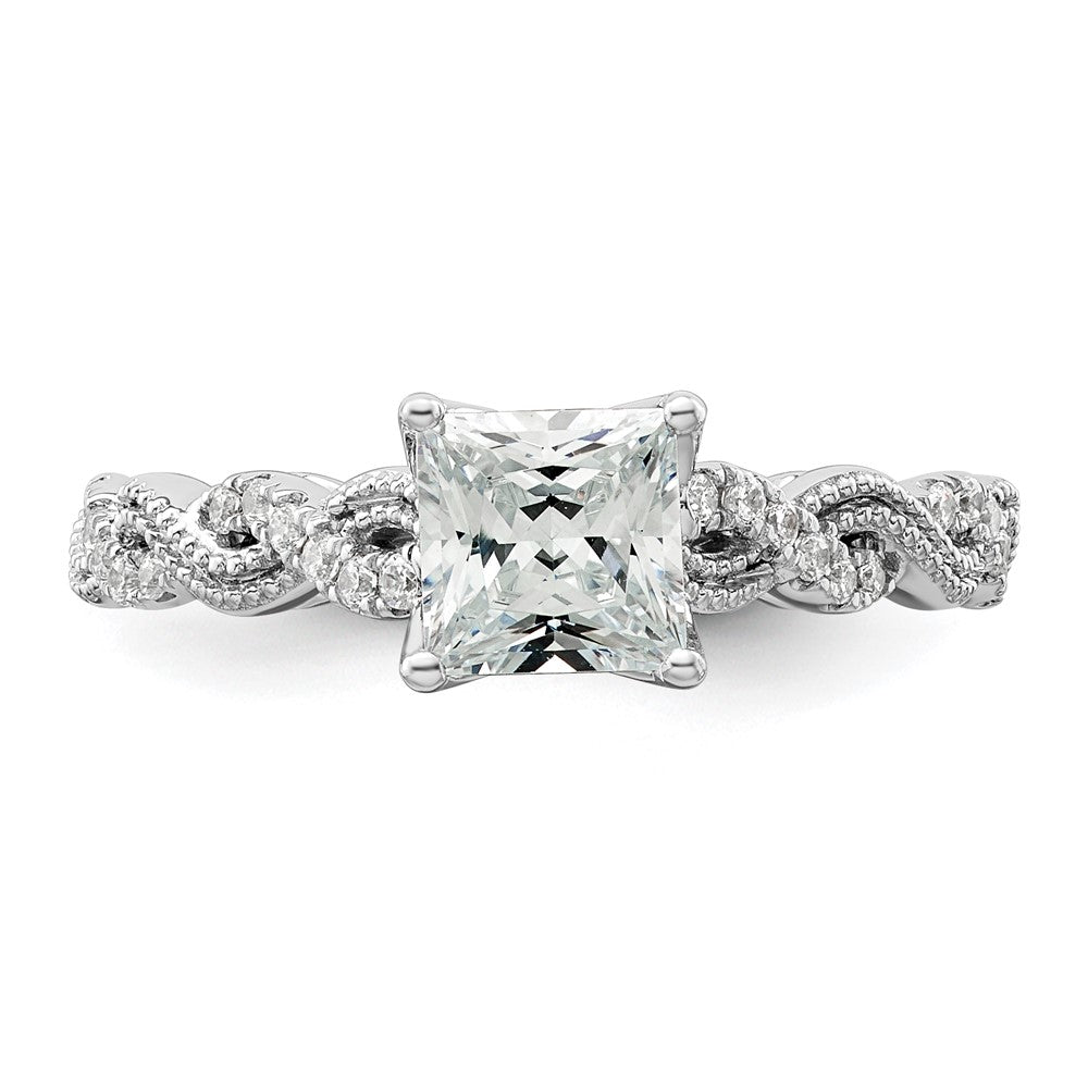 14K White Gold Lab Grown Diamond VS/SI FGH Semi-mount Engagement Rin