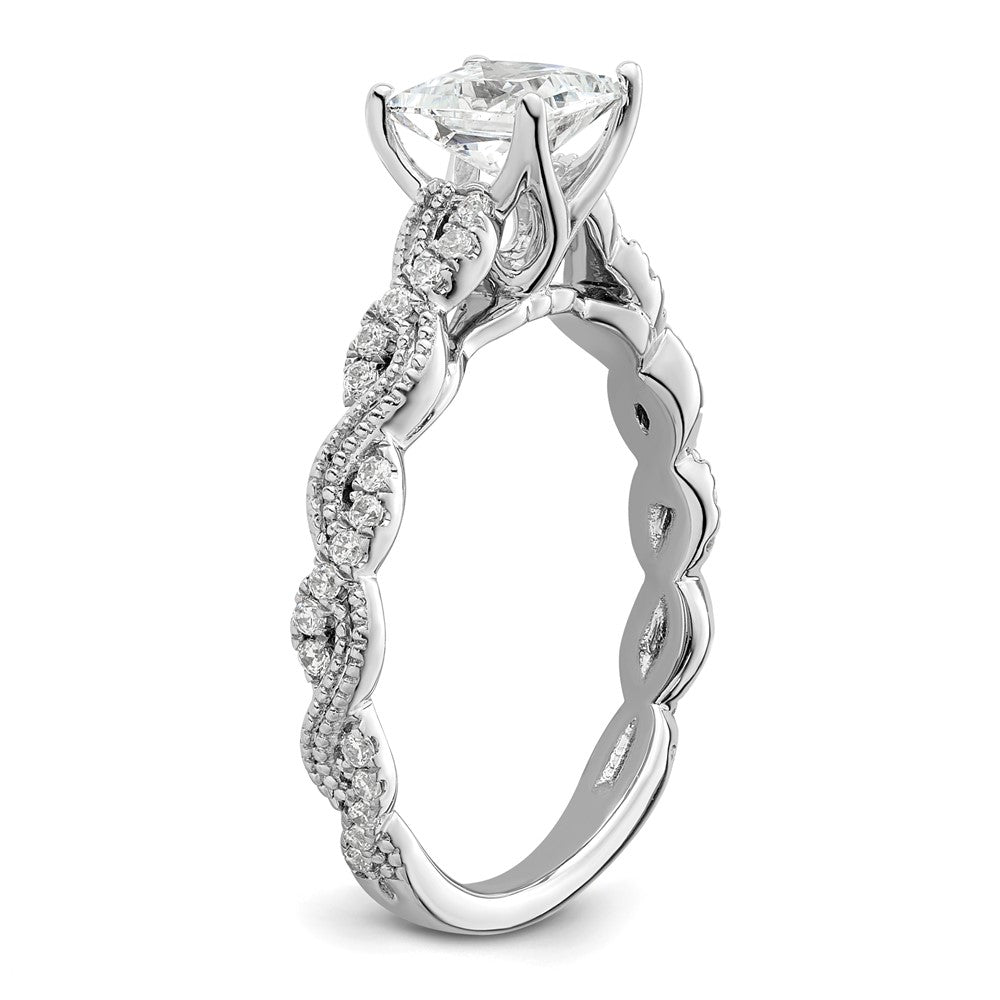 14K White Gold Lab Grown Diamond VS/SI FGH Semi-mount Engagement Rin