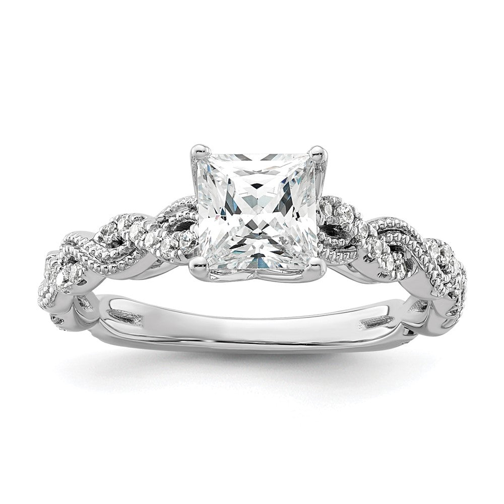 14K White Gold Lab Grown Diamond VS/SI FGH Semi-mount Engagement Rin