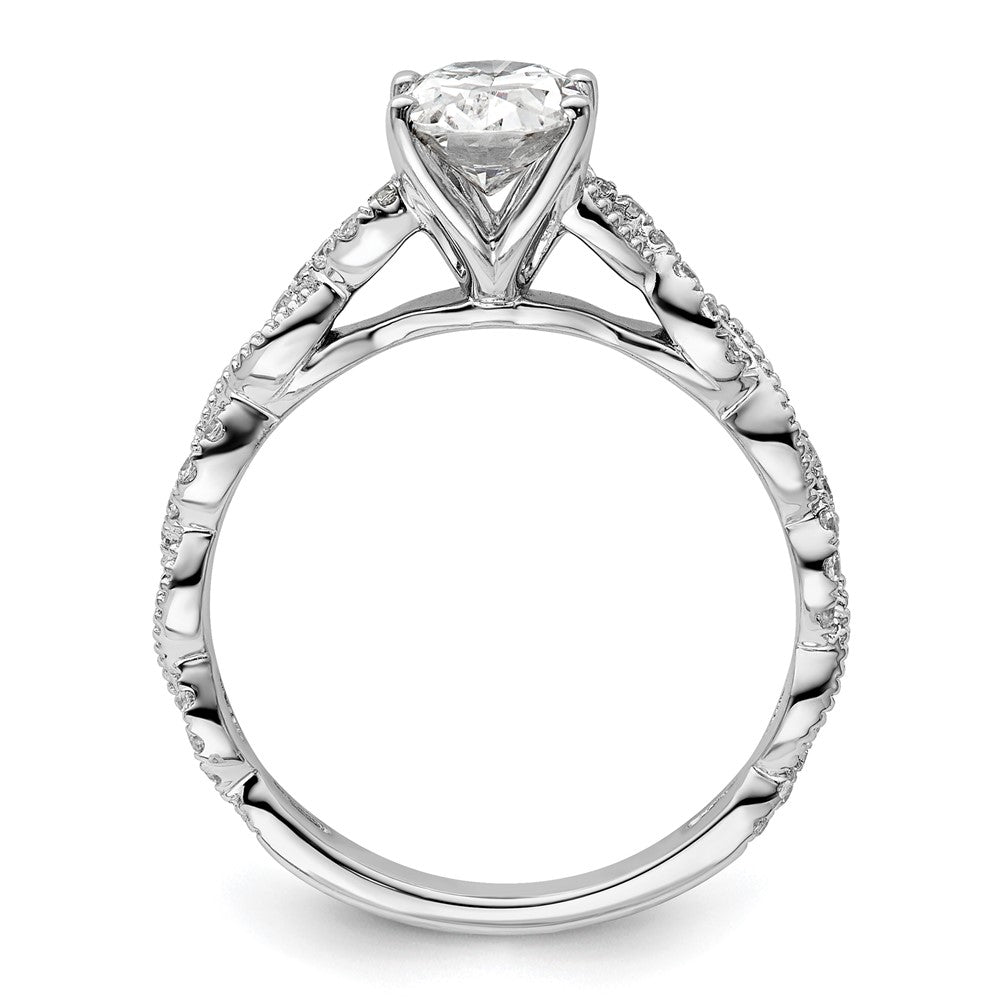 14K White Gold Lab Grown Diamond VS/SI FGH Semi-mount Engagement Rin