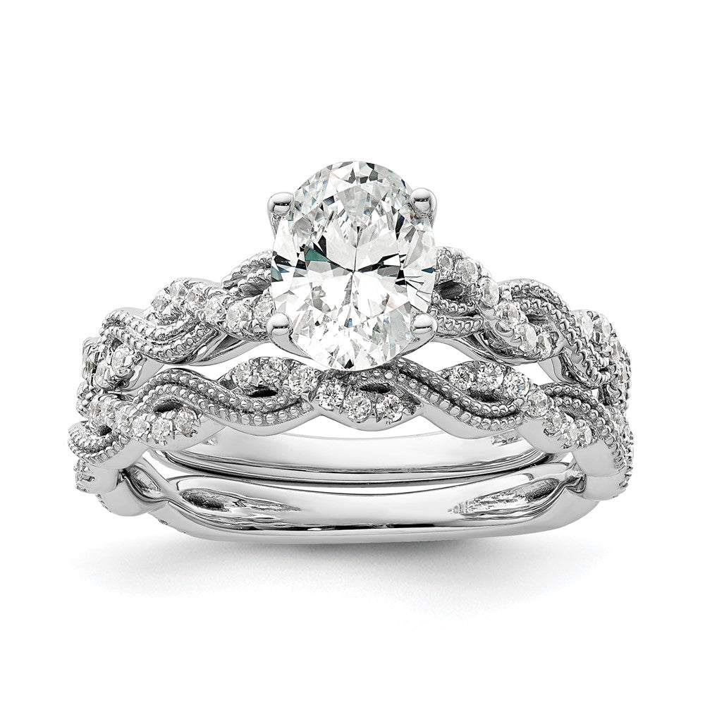 14K White Gold Lab Grown Diamond VS/SI FGH Semi-mount Engagement Rin