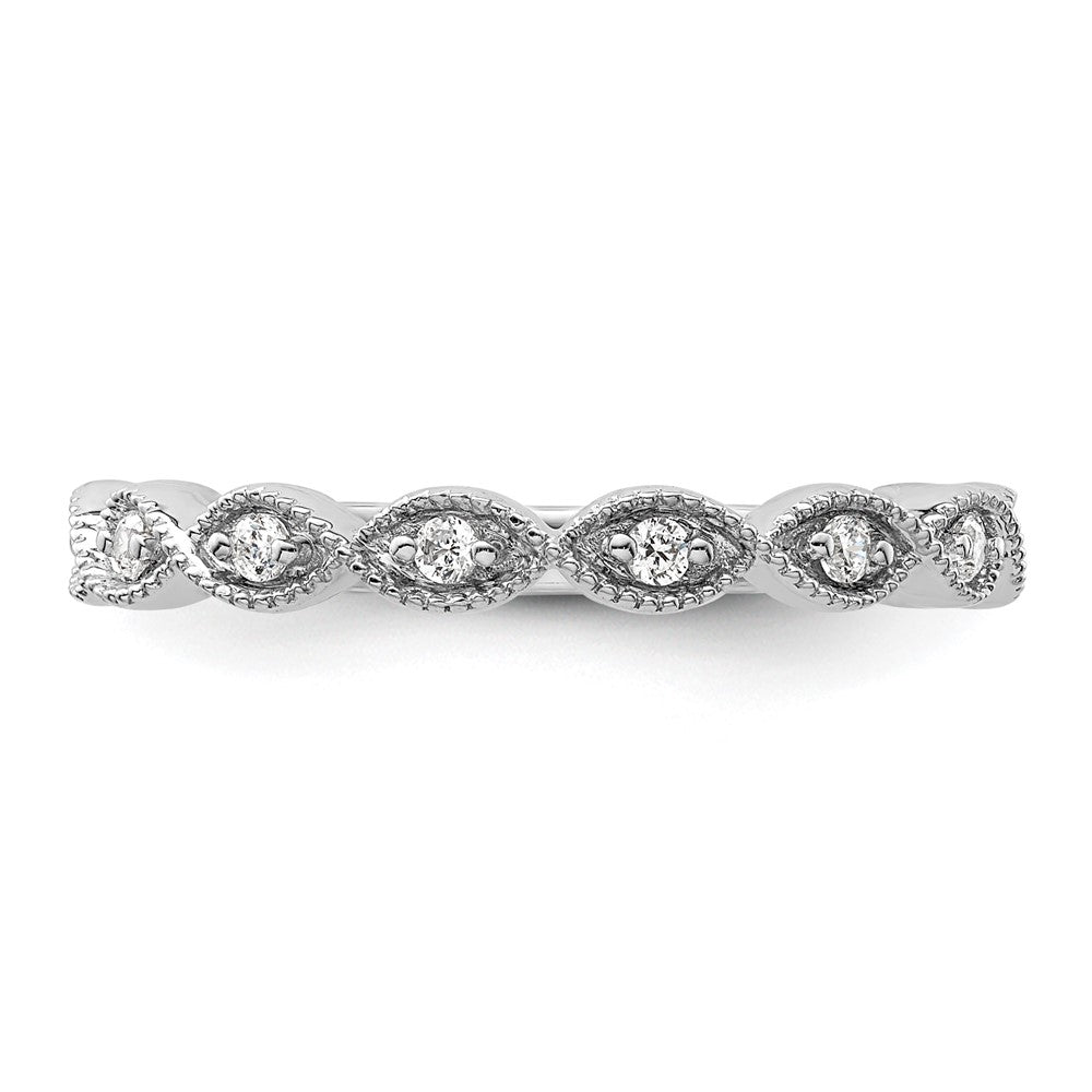 14K White Gold Lab Grown Diamond VS/SI FGH Wedding Band