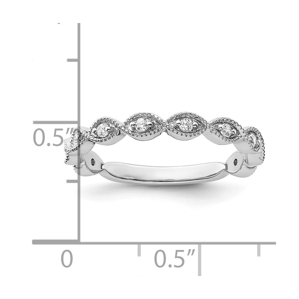 14K White Gold Lab Grown Diamond VS/SI FGH Wedding Band