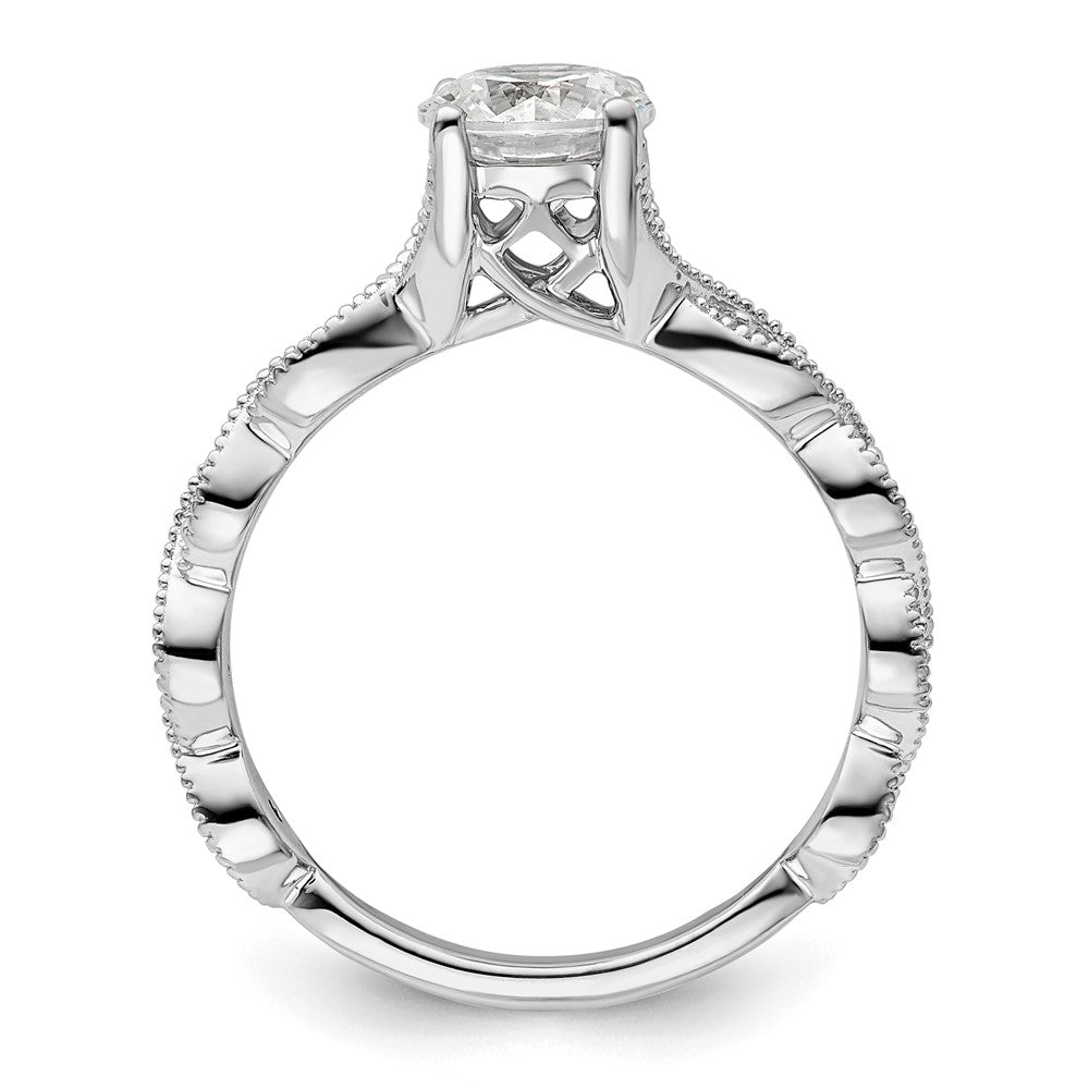 14K White Gold Lab Grown Diamond VS/SI FGH Semi-mount Engagement Rin