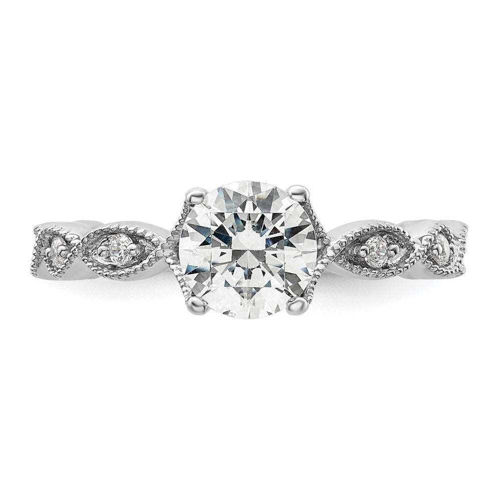 14K White Gold Lab Grown Diamond VS/SI FGH Semi-mount Engagement Rin