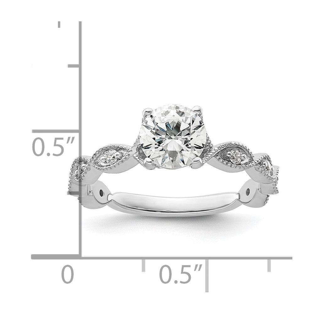 14K White Gold Lab Grown Diamond VS/SI FGH Semi-mount Engagement Rin