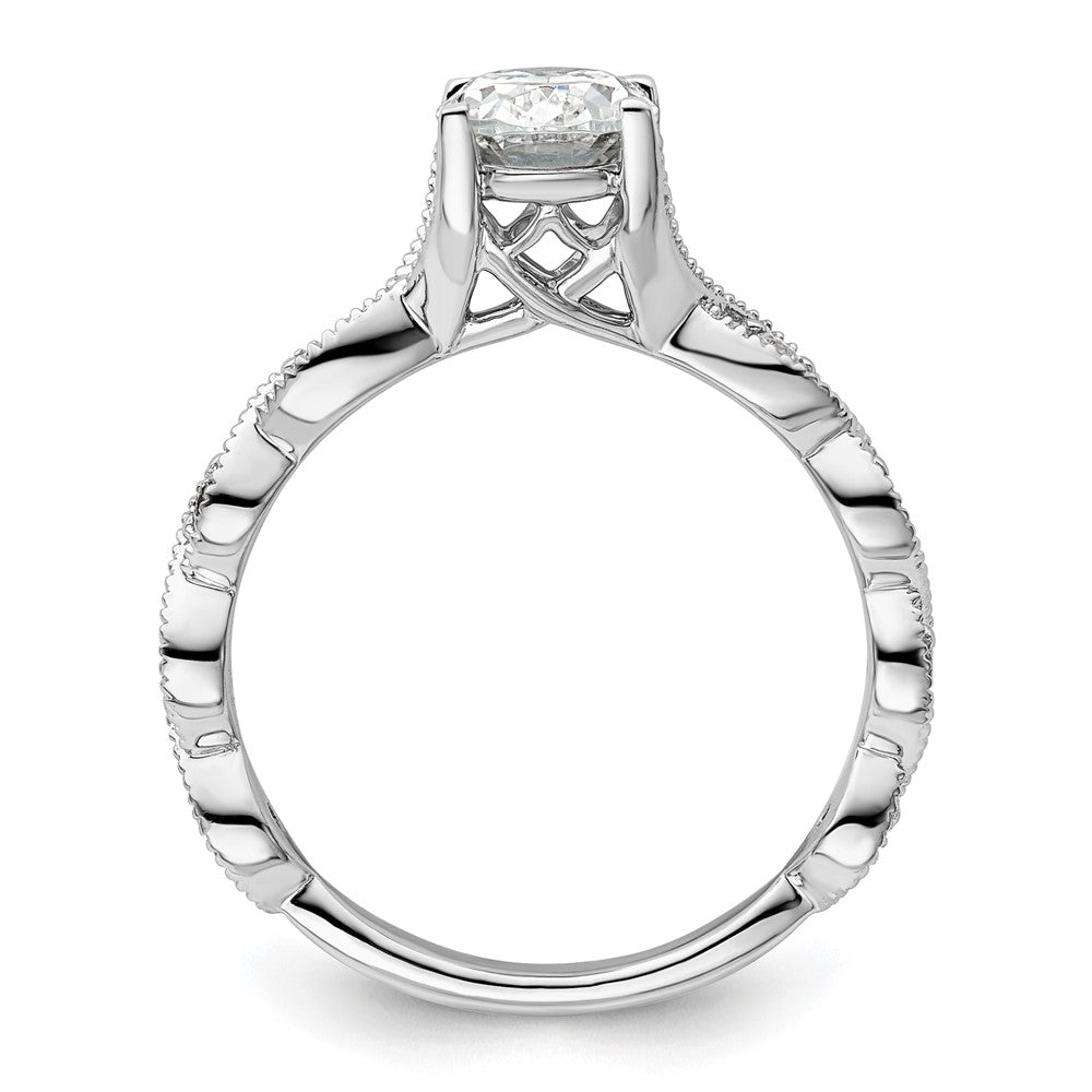 14K White Gold Lab Grown Diamond VS/SI FGH Semi-mount Engagement Rin