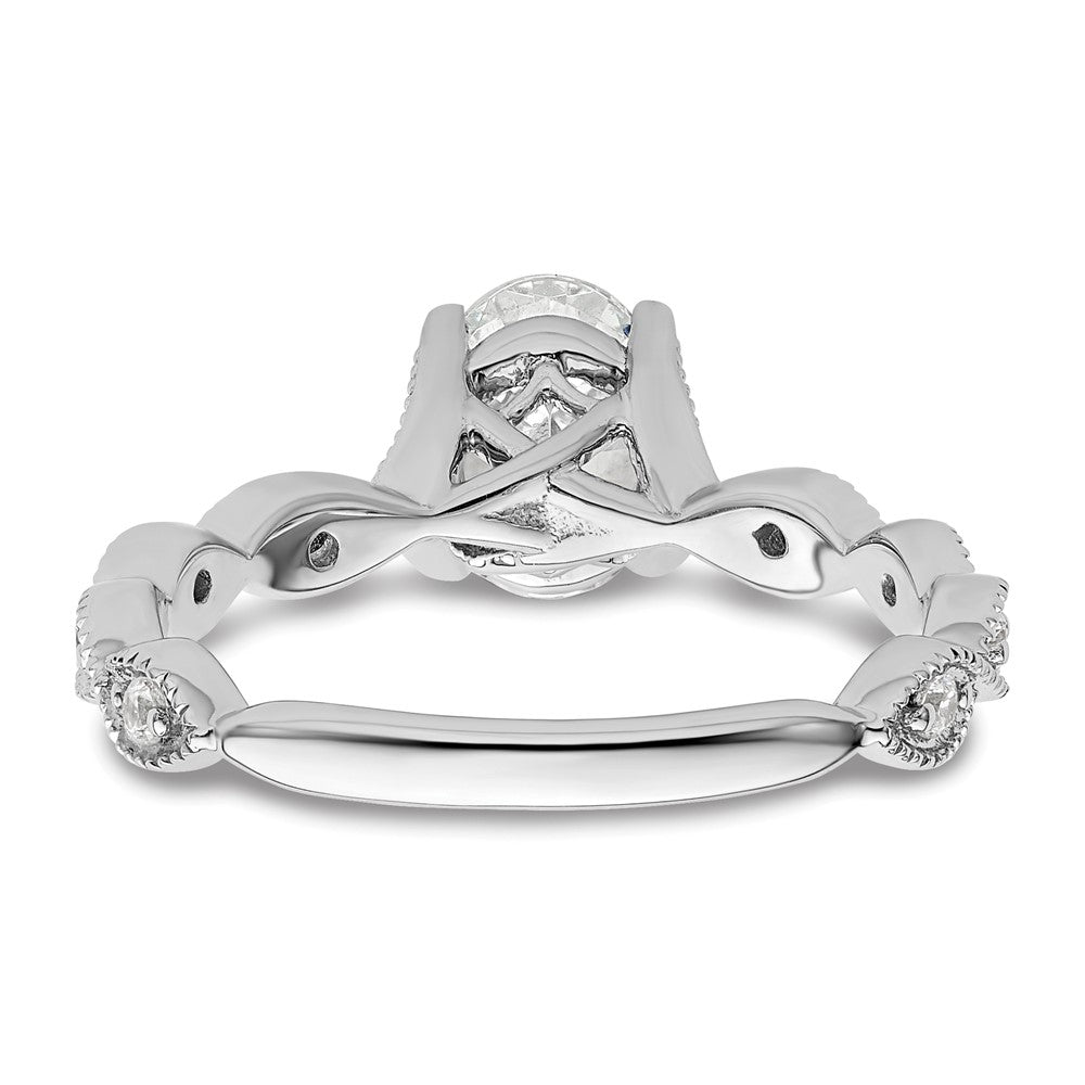 14K White Gold Lab Grown Diamond VS/SI FGH Semi-mount Engagement Rin