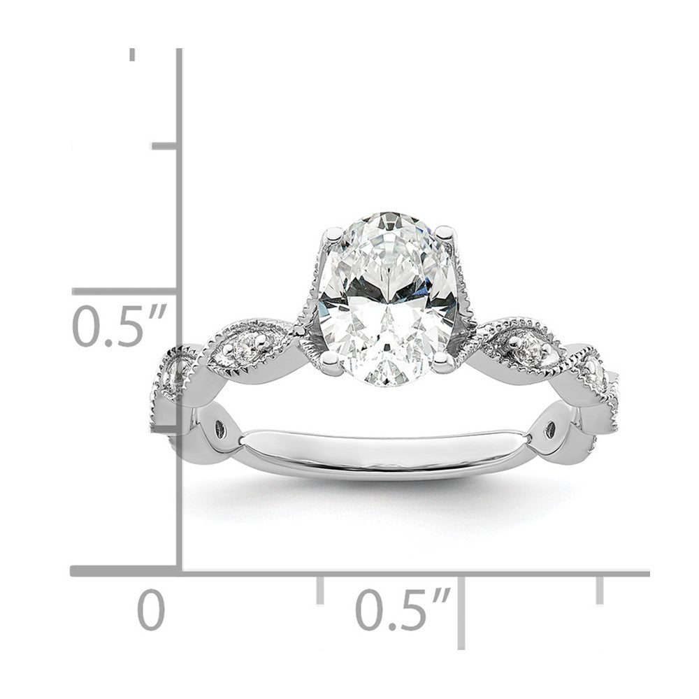 14K White Gold Lab Grown Diamond VS/SI FGH Semi-mount Engagement Rin