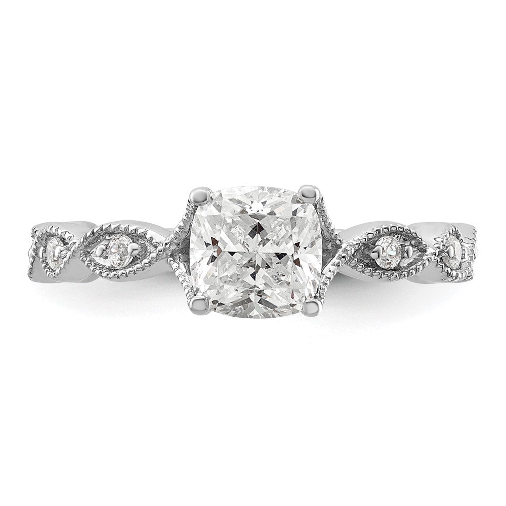 14K White Gold Lab Grown Diamond VS/SI FGH Semi-mount Engagement Rin