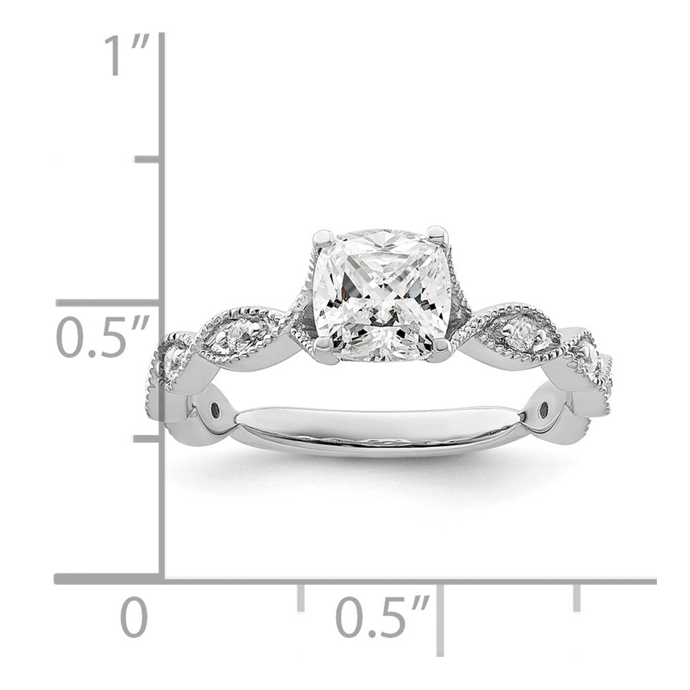 14K White Gold Lab Grown Diamond VS/SI FGH Semi-mount Engagement Rin