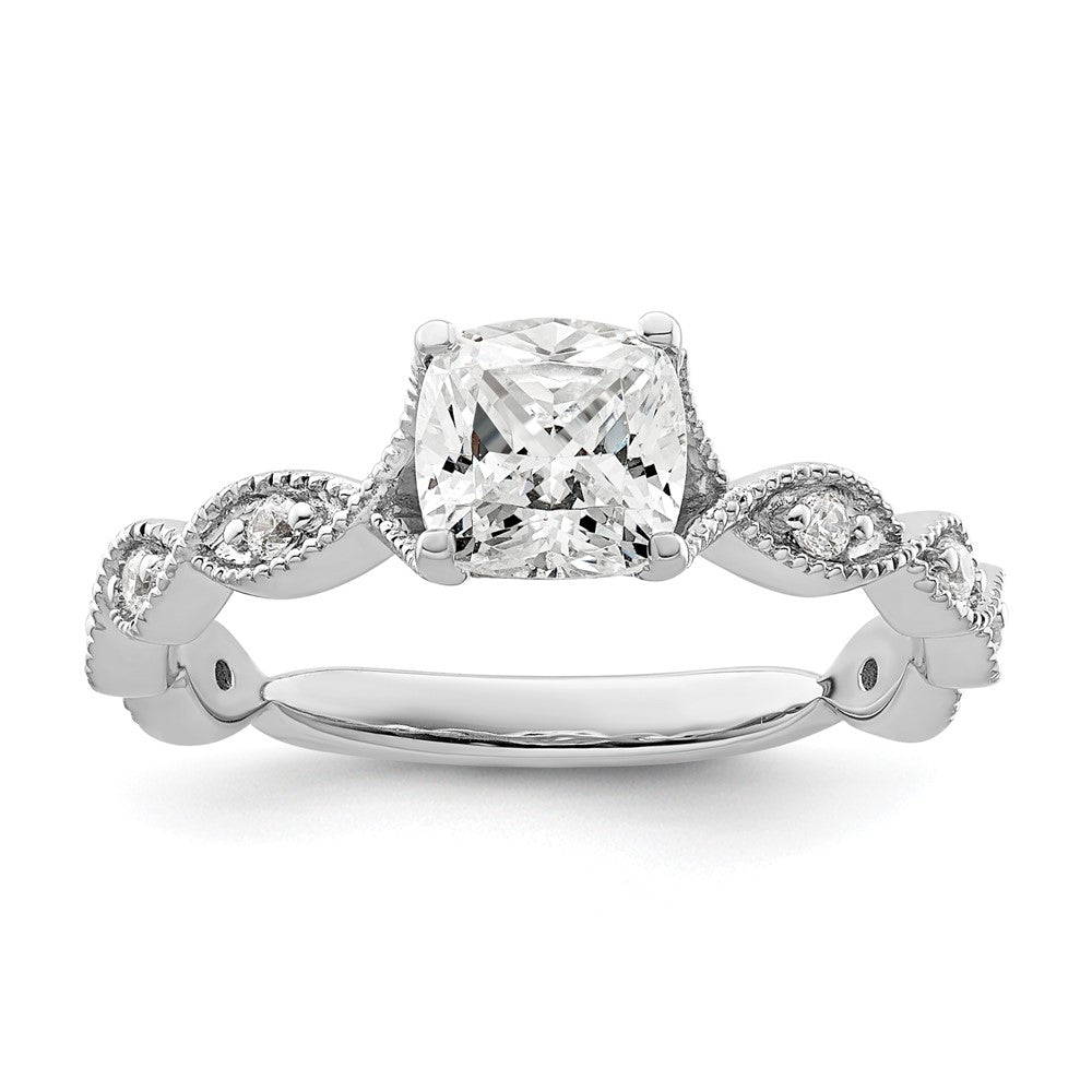 14K White Gold Lab Grown Diamond VS/SI FGH Semi-mount Engagement Rin