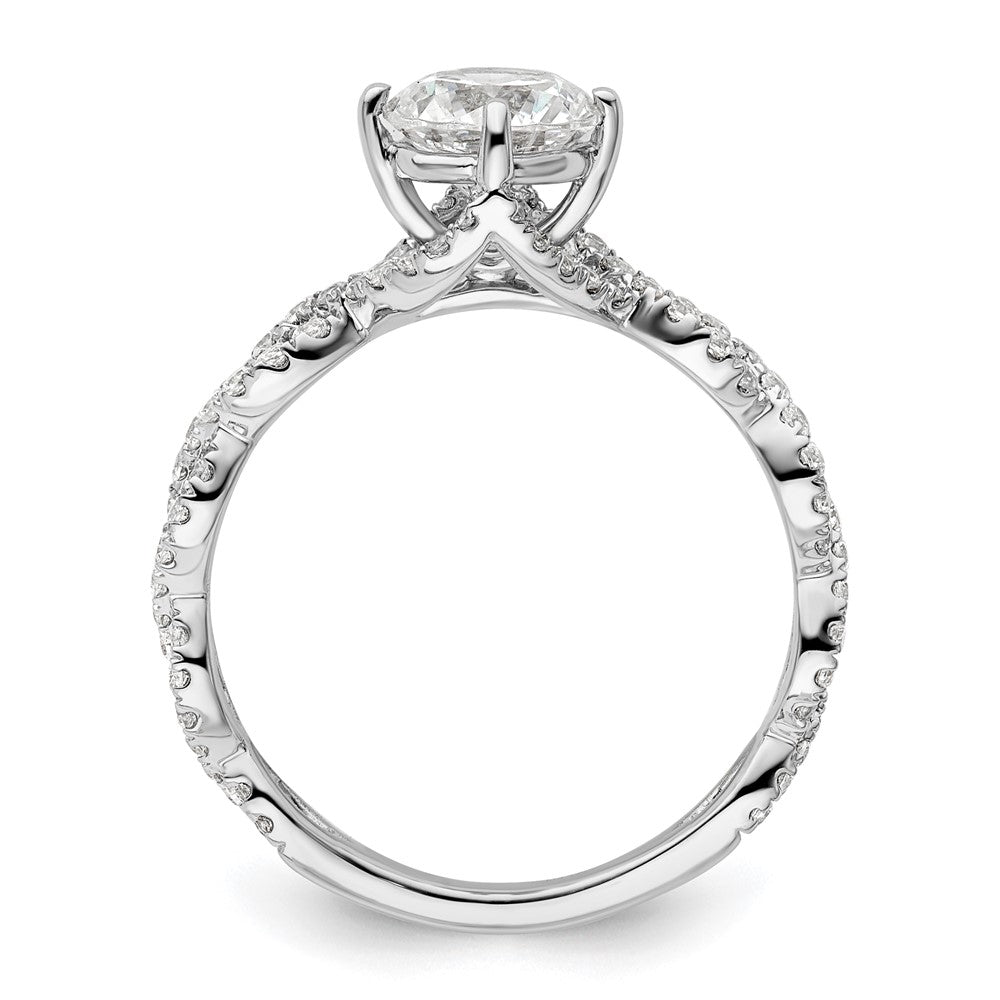 14K White Gold Lab Grown Diamond VS/SI FGH Semi-mount Engagement Rin