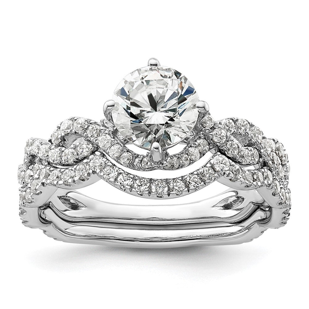 14K White Gold Lab Grown Diamond VS/SI FGH Semi-mount Engagement Rin