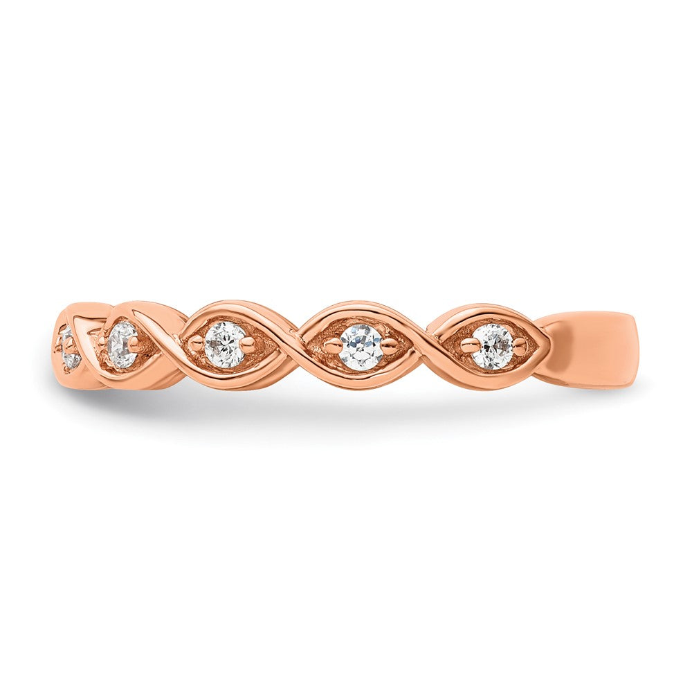 14K Rose Gold Lab Grown Diamond VS/SI FGH Wedding Band