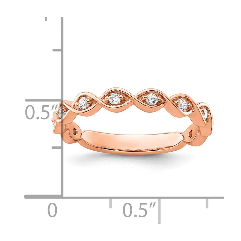 14K Rose Gold Lab Grown Diamond VS/SI FGH Wedding Band