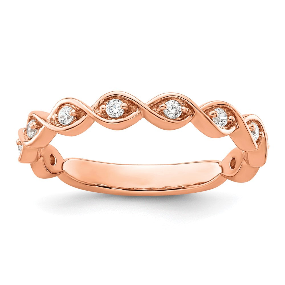 14K Rose Gold Lab Grown Diamond VS/SI FGH Wedding Band