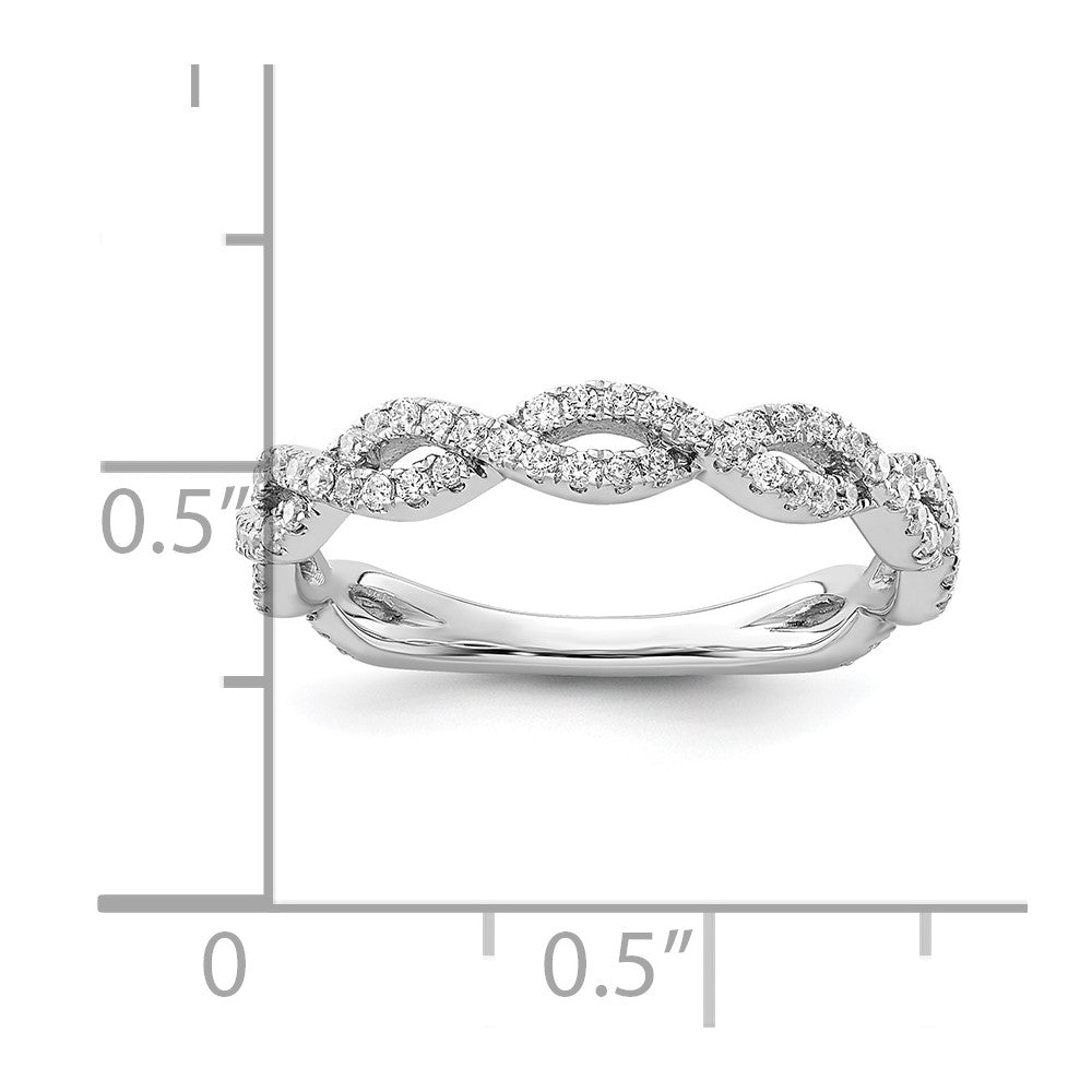 14K White Gold Lab Grown Diamond VS/SI FGH Wedding Band