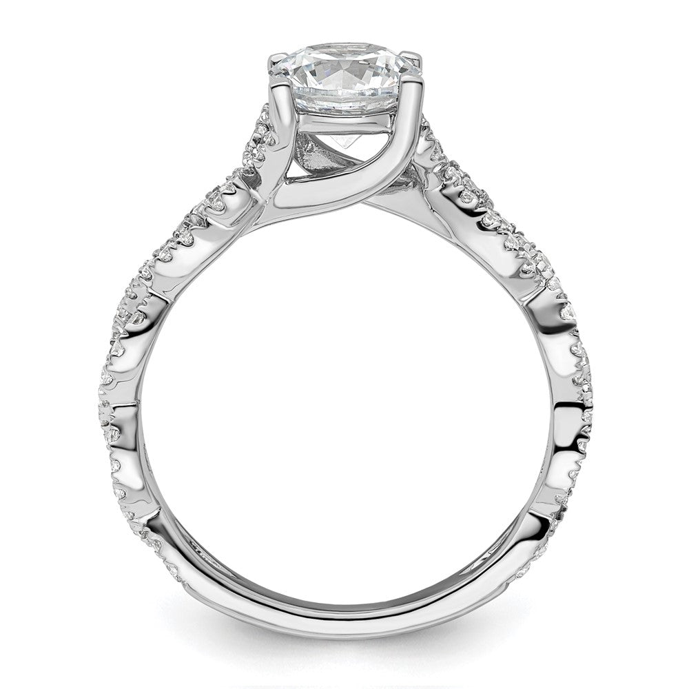 14K White Gold Lab Grown Diamond VS/SI FGH Semi-mount Engagement Rin