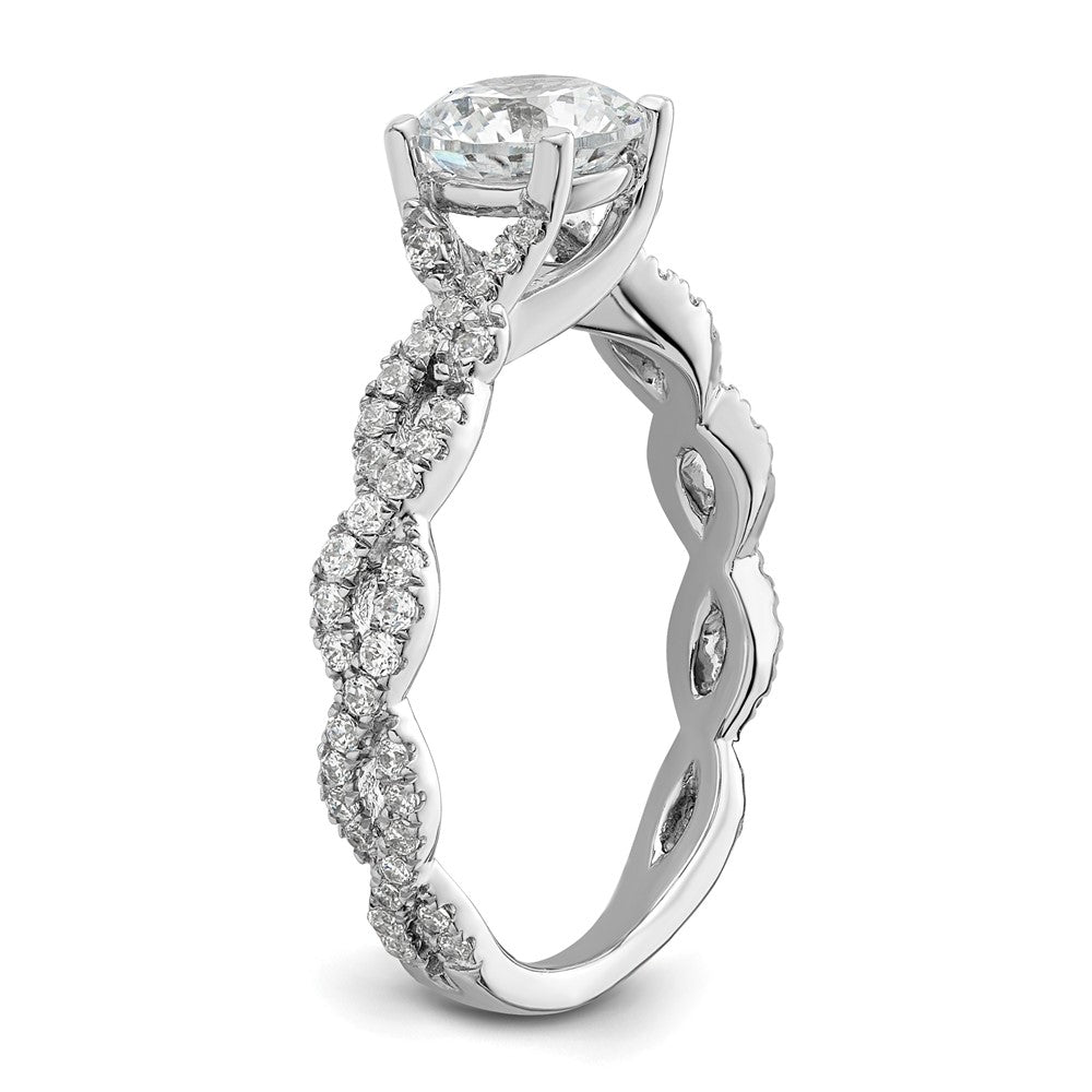 14K White Gold Lab Grown Diamond VS/SI FGH Semi-mount Engagement Rin