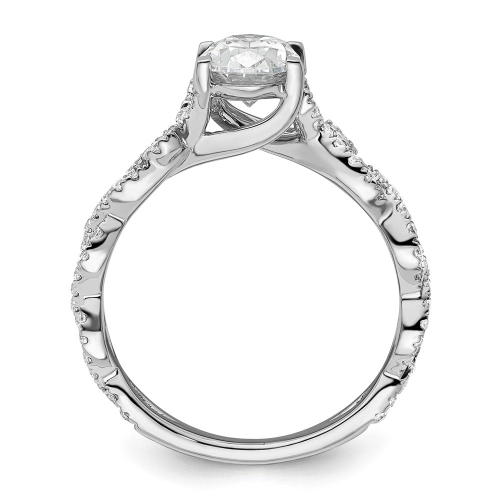 14K White Gold Lab Grown Diamond VS/SI FGH Semi-mount Engagement Rin