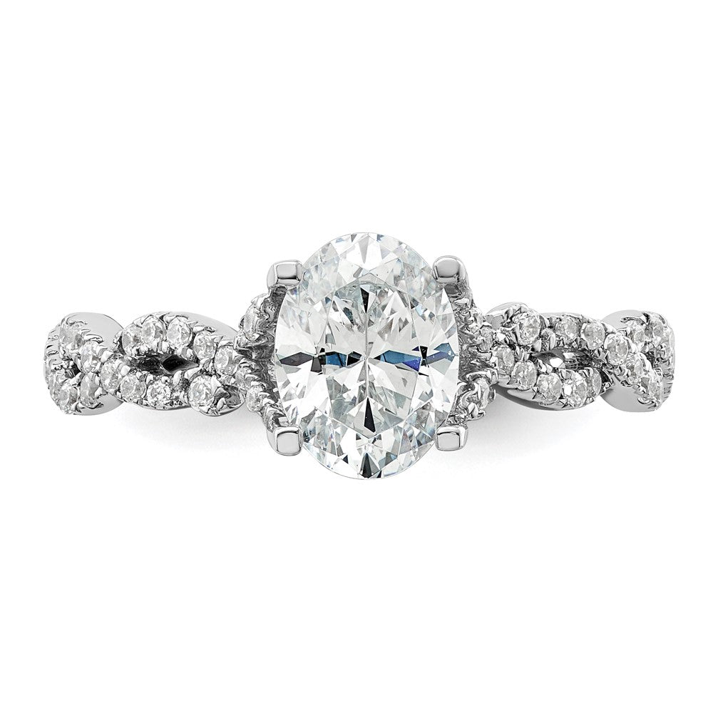 14K White Gold Lab Grown Diamond VS/SI FGH Semi-mount Engagement Rin