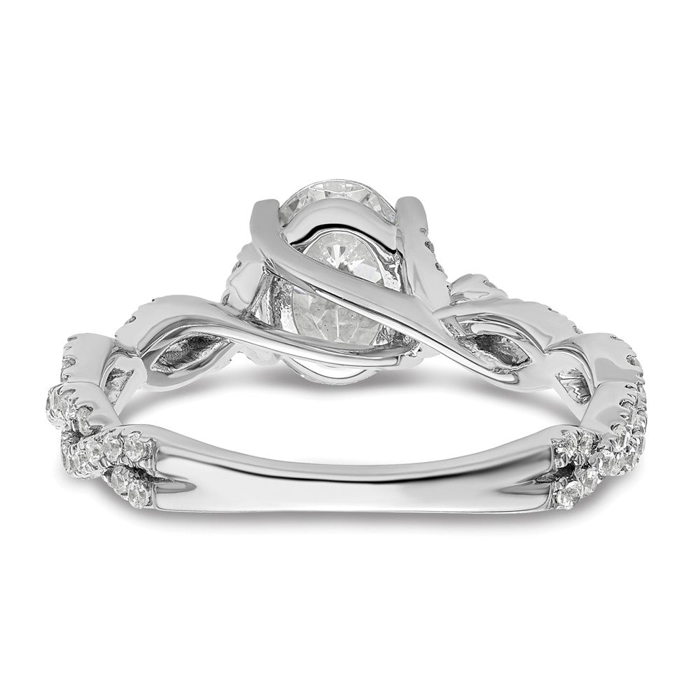 14K White Gold Lab Grown Diamond VS/SI FGH Semi-mount Engagement Rin