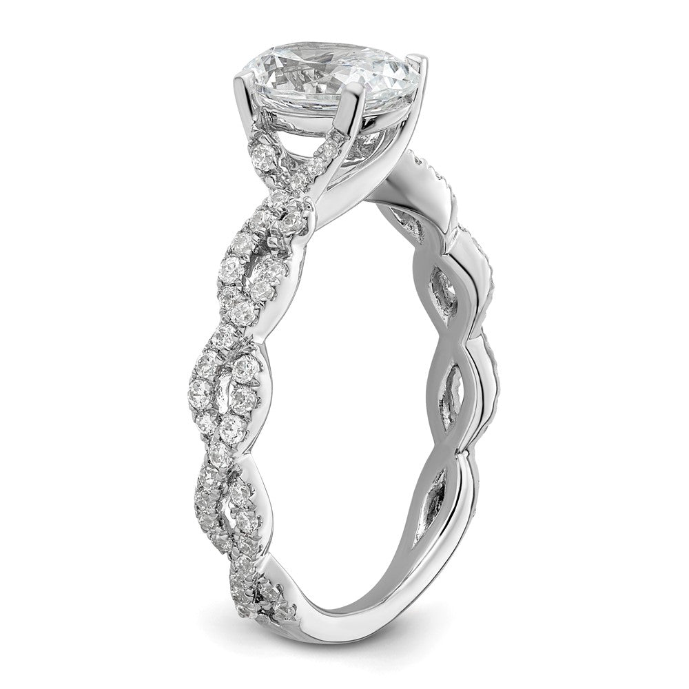 14K White Gold Lab Grown Diamond VS/SI FGH Semi-mount Engagement Rin