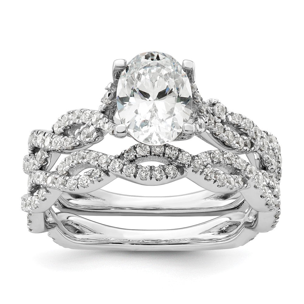 14K White Gold Lab Grown Diamond VS/SI FGH Semi-mount Engagement Rin