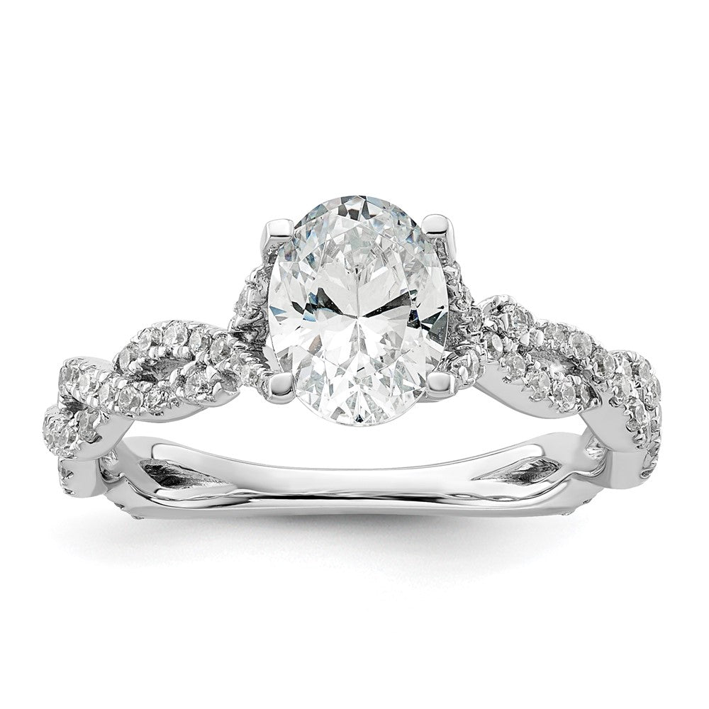 14K White Gold Lab Grown Diamond VS/SI FGH Semi-mount Engagement Rin