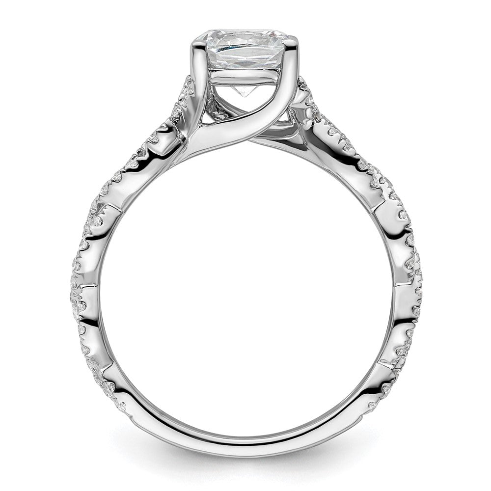 14K White Gold Lab Grown Diamond VS/SI FGH Semi-mount Engagement Rin