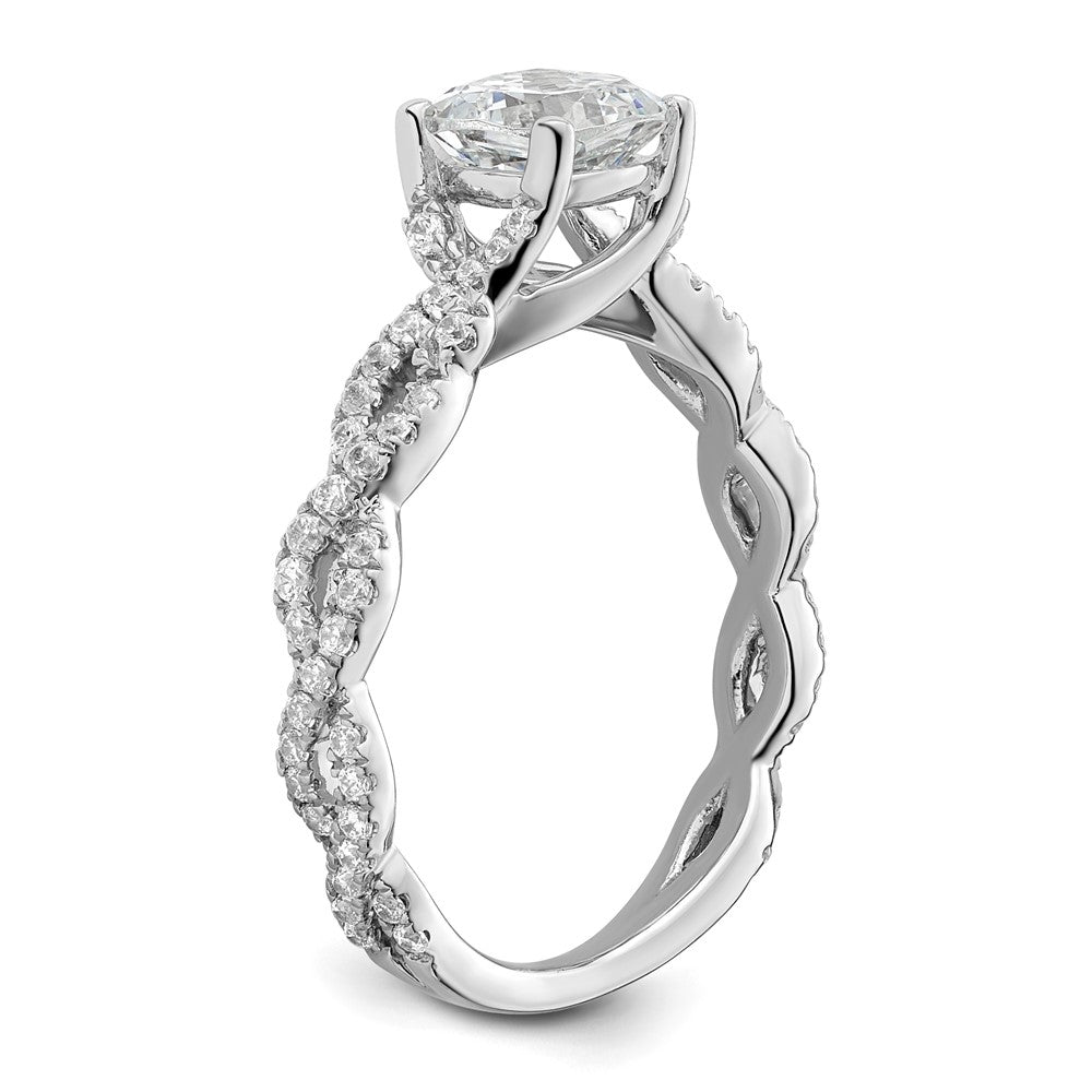 14K White Gold Lab Grown Diamond VS/SI FGH Semi-mount Engagement Rin