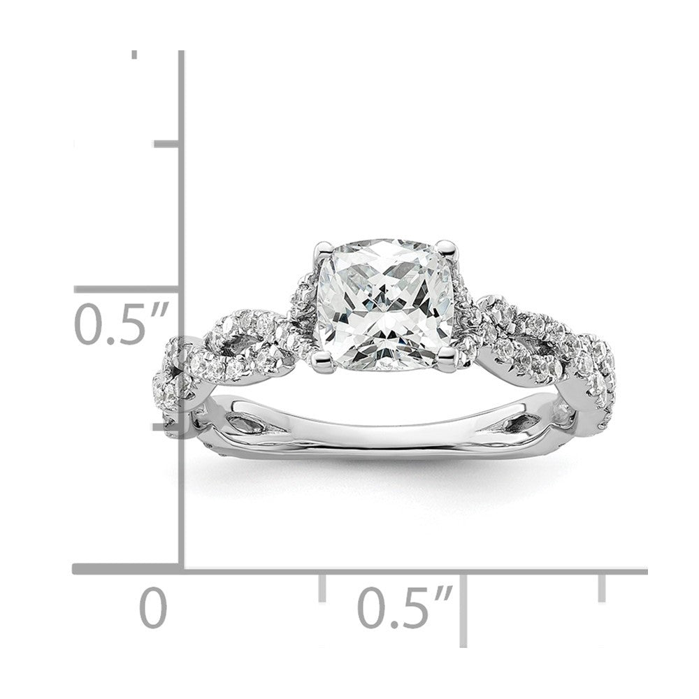 14K White Gold Lab Grown Diamond VS/SI FGH Semi-mount Engagement Rin