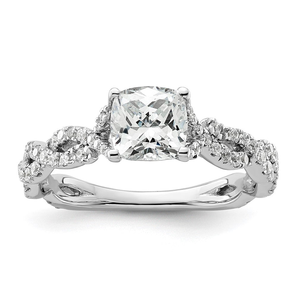 14K White Gold Lab Grown Diamond VS/SI FGH Semi-mount Engagement Rin