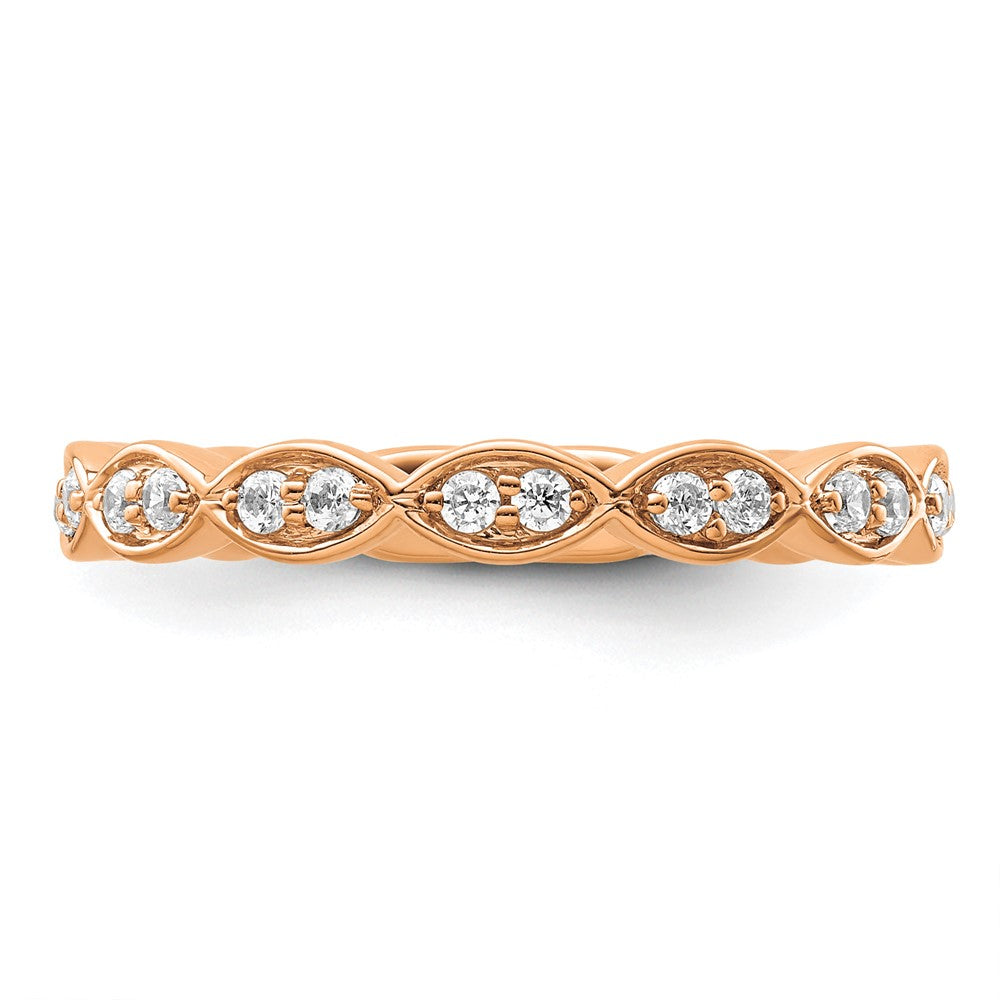 14K Rose Gold Lab Grown Diamond VS/SI FGH Band