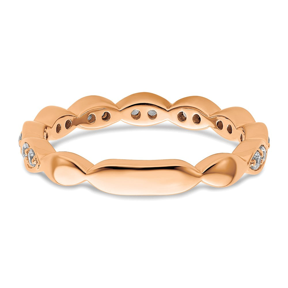 14K Rose Gold Lab Grown Diamond VS/SI FGH Band