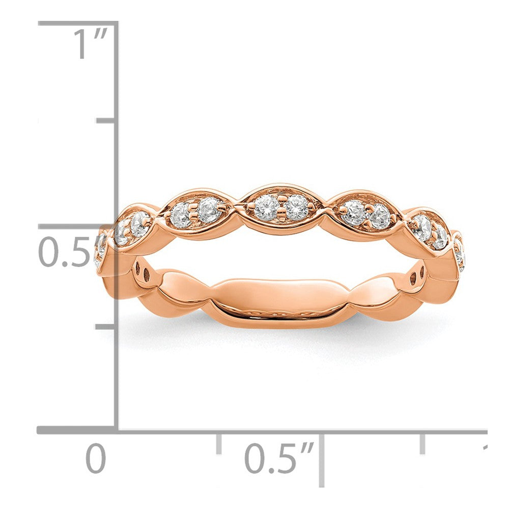 14K Rose Gold Lab Grown Diamond VS/SI FGH Band