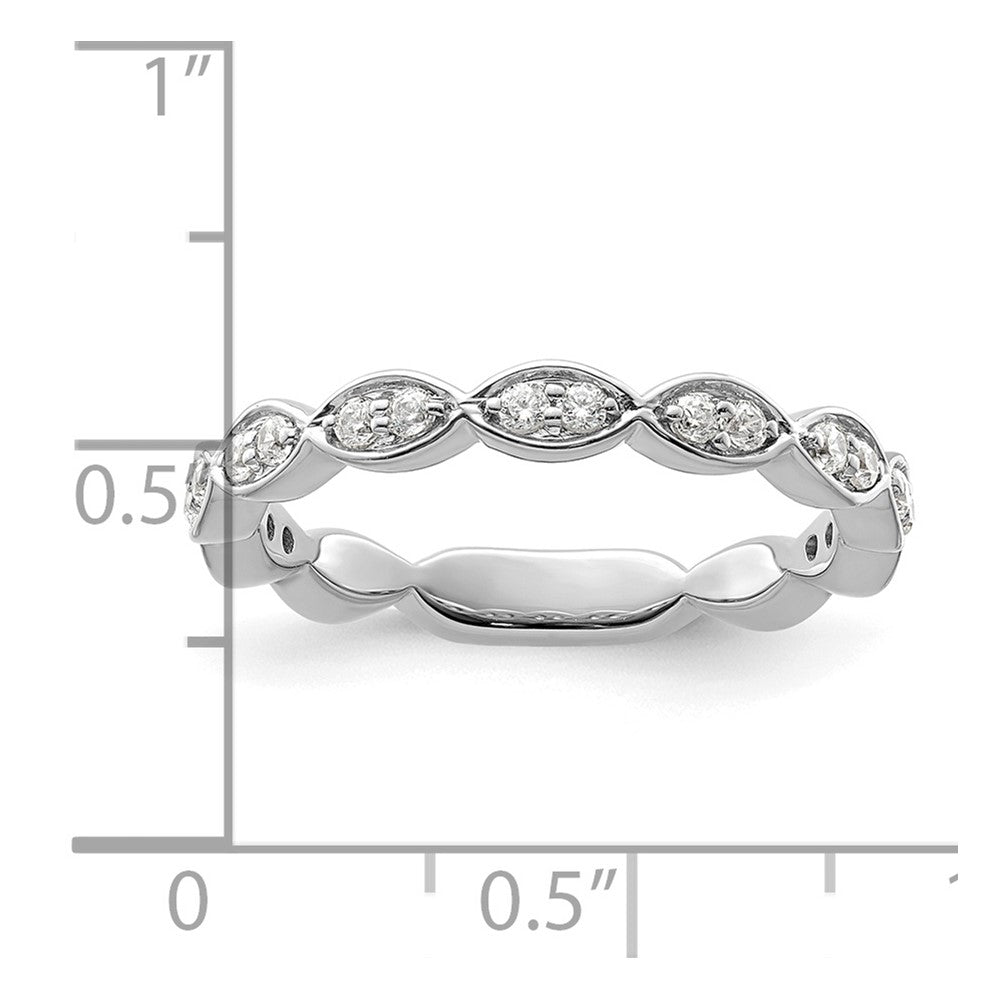 14K White Gold Lab Grown Diamond VS/SI FGH Band