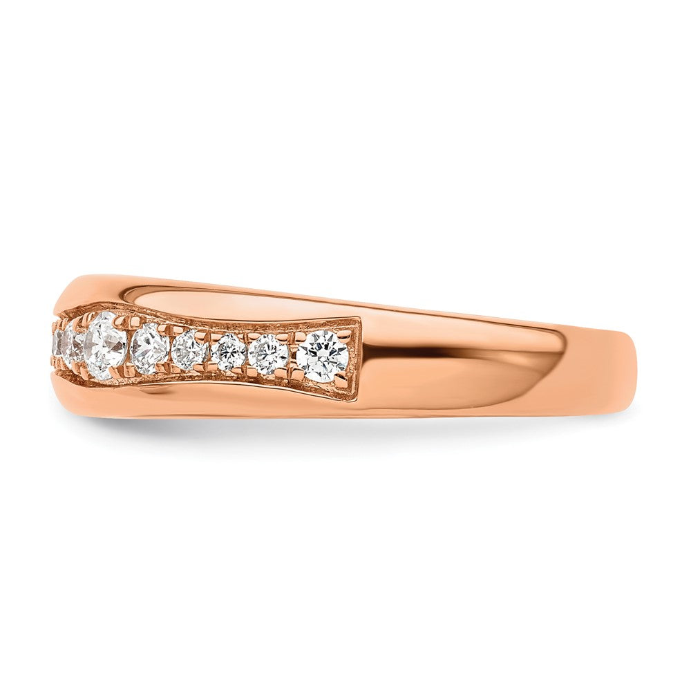 14K Rose Gold Lab Grown Diamond VS/SI FGH Wedding Band