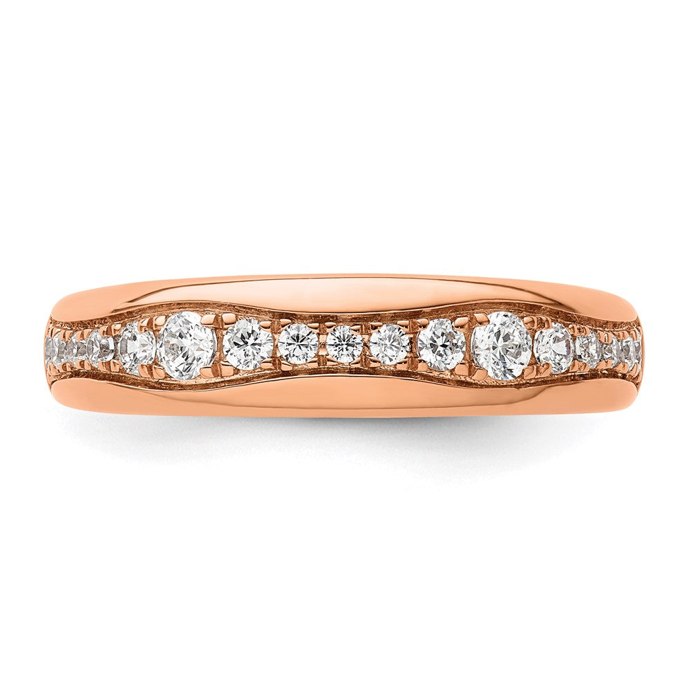 14K Rose Gold Lab Grown Diamond VS/SI FGH Wedding Band