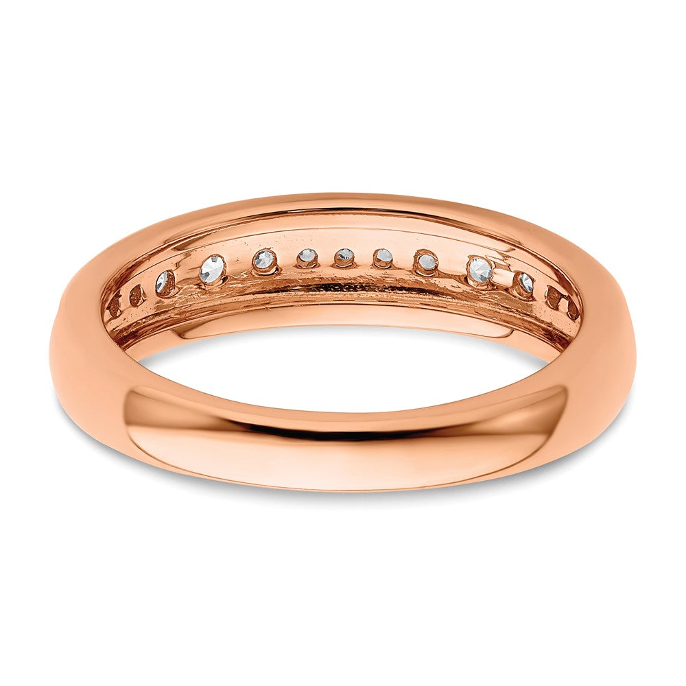 14K Rose Gold Lab Grown Diamond VS/SI FGH Wedding Band