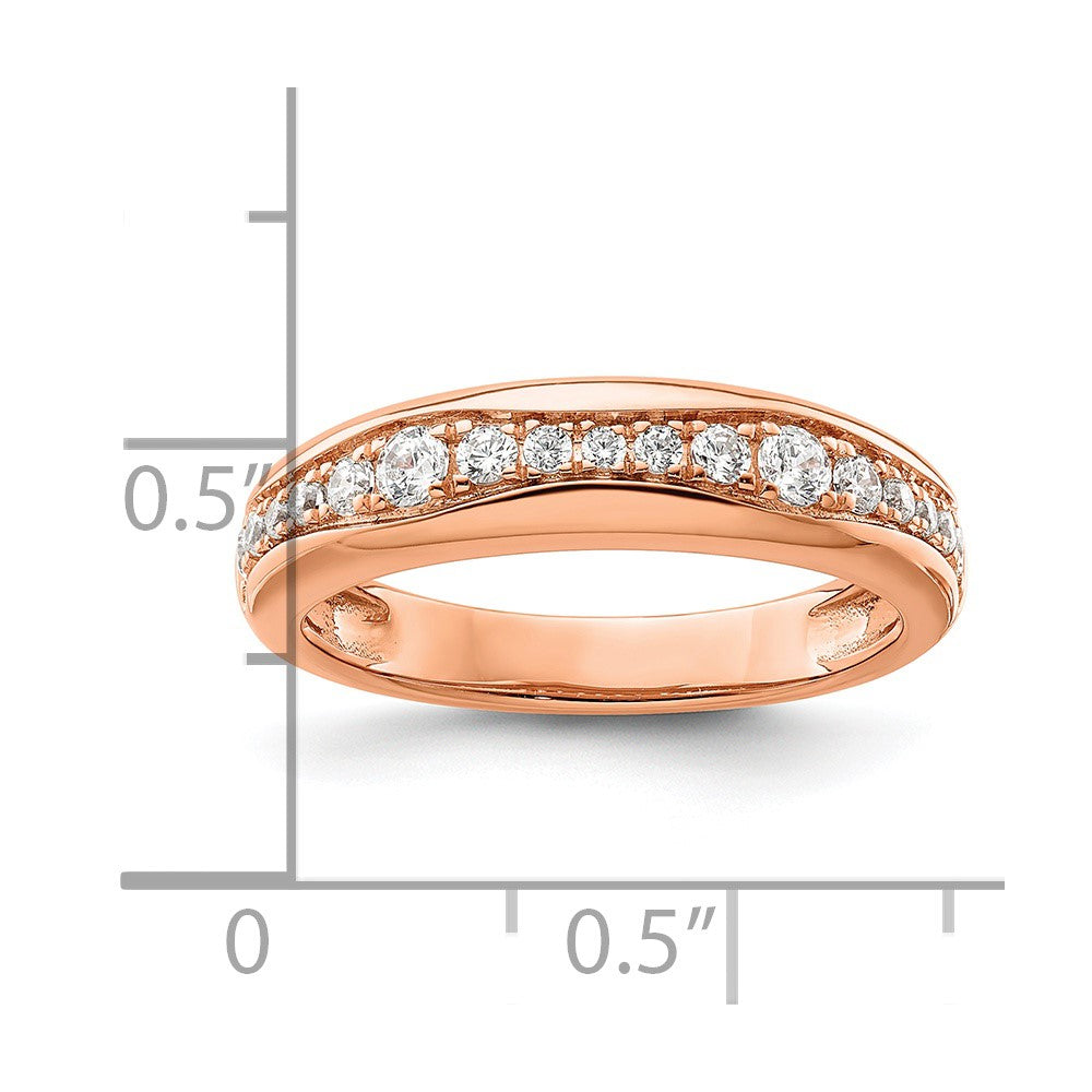 14K Rose Gold Lab Grown Diamond VS/SI FGH Wedding Band