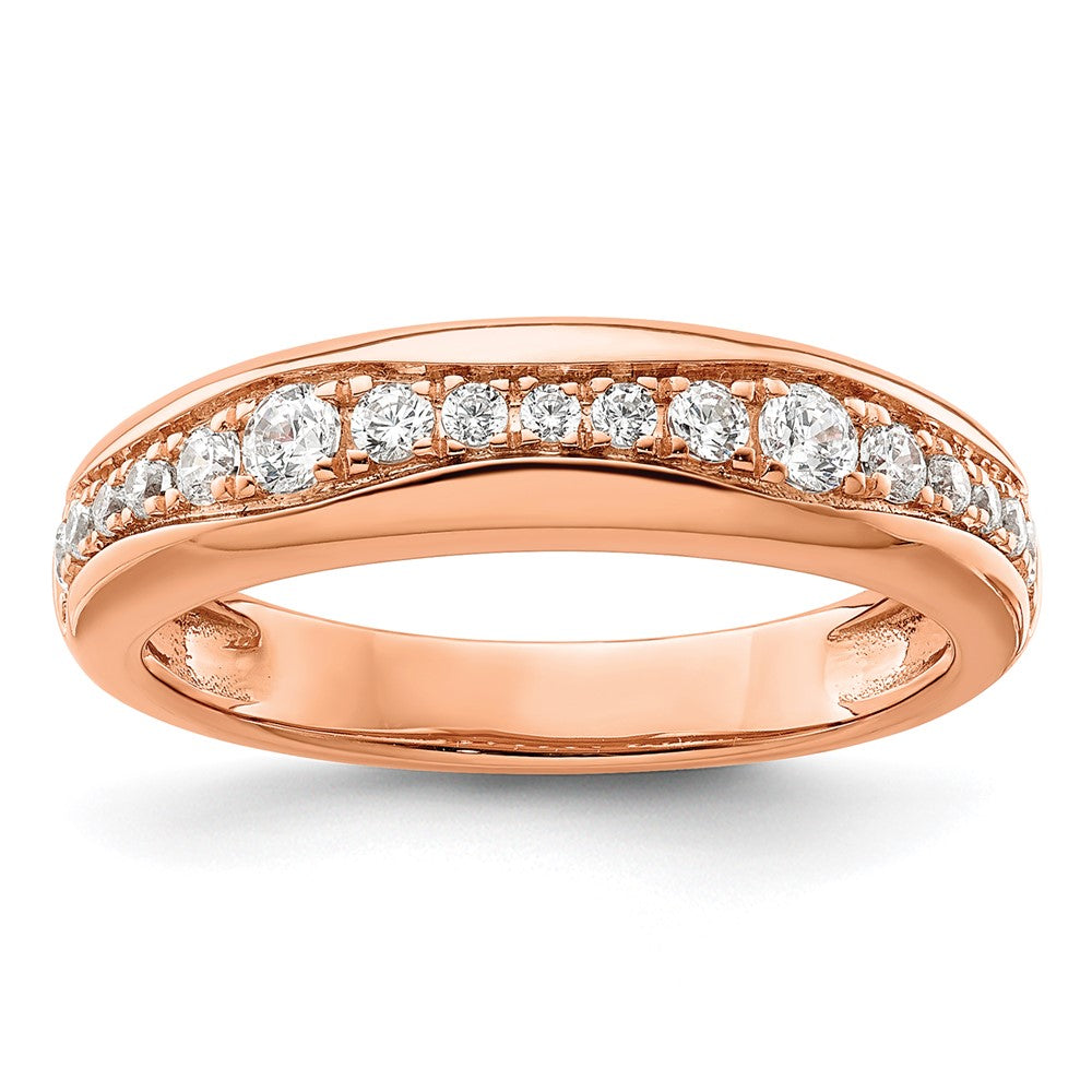 14K Rose Gold Lab Grown Diamond VS/SI FGH Wedding Band