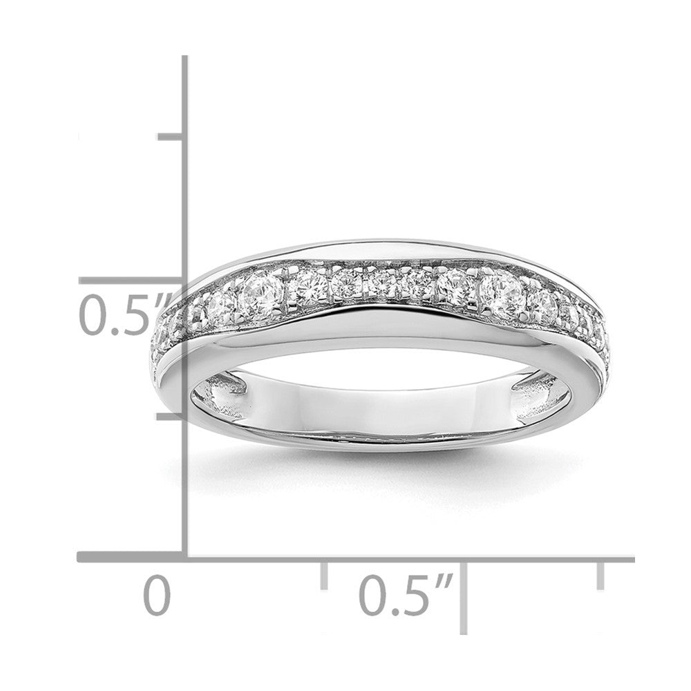 14K White Gold Lab Grown Diamond VS/SI FGH Wedding Band